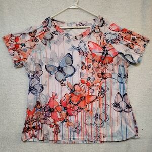 Butterfly Print Women's Top